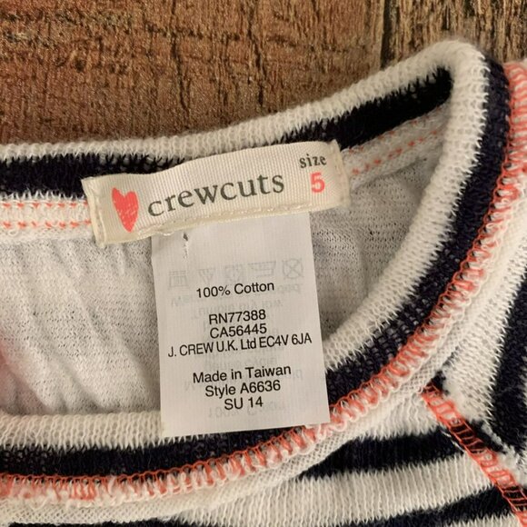Crewcuts girls size 5 black and white striped with neon accents - Picture 6 of 6